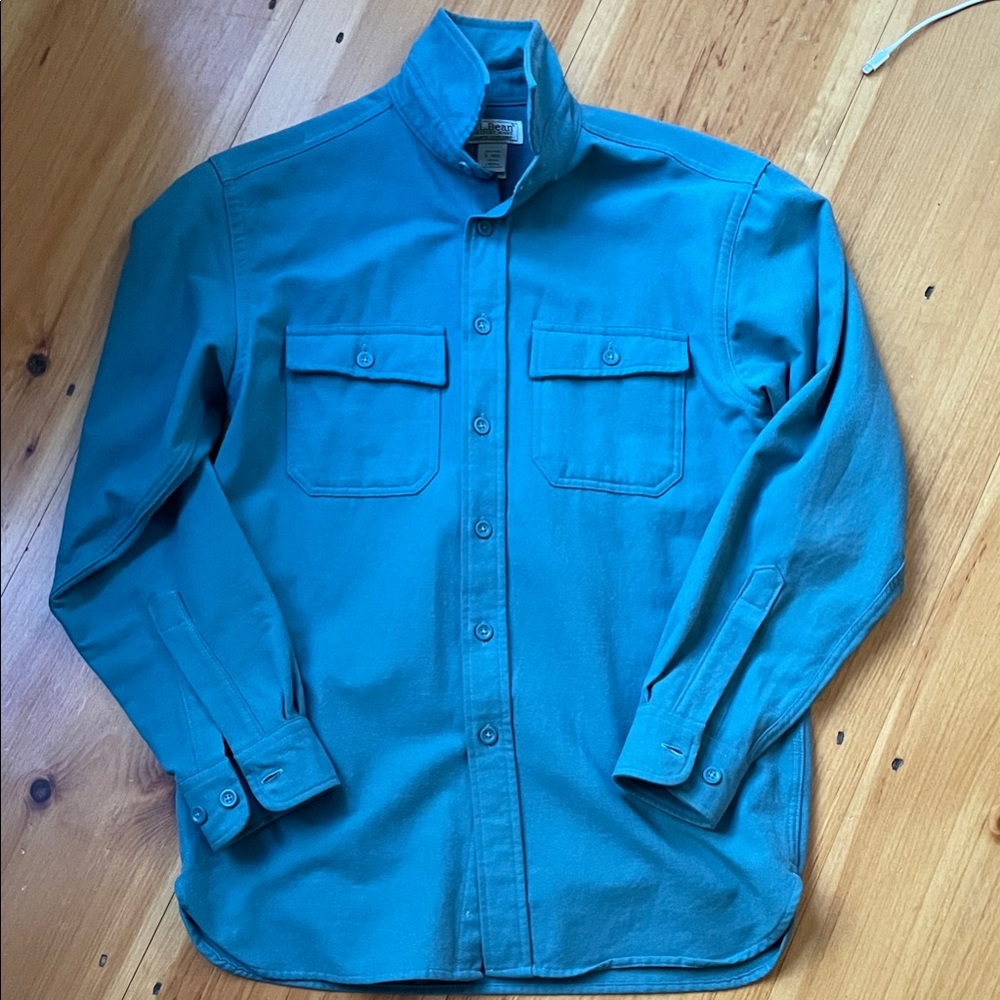 Llbean chamois teal blue color